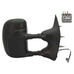 LKQ - 2003-2024 Ford Econoline Van Passenger's Side Door Mirror Power Adjustment, Manual Folding, Non-Heated, Blind Spot Mirror, Textured