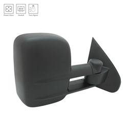 LKQ - 2014-2017 Chevrolet Silverado Pickup, 2014-2017 GMC Sierra Pickup Passenger's Side Door Mirror Power Adjustment, Manual Folding, Heated, Mirror Turn Signal Indicator