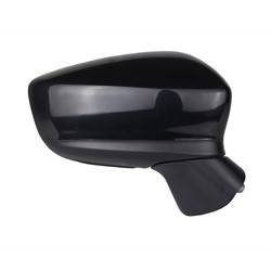 LKQ - 2014-2016 Mazda 3 Passenger's Side Door Mirror Power Adjustment, Manual Folding, Non-Heated, Blind Spot Indicator, Housing Turn Signal Indicator, Mirror Turn Signal Indicator, Textured, Paint To Match, Black