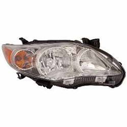 LKQ - '11-'13 Toyota Corolla Passenger Side Head Light Assembly With Chrome Bezel