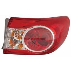 LKQ - '11-'13 Toyota Corolla Passenger Side Outer Tail Light Assembly
