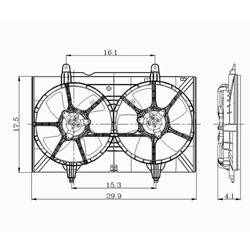 LKQ - '04-'08 Nissan Quest Dual Cooling Fan Assembly