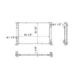 LKQ - '09-'23 Chrysler 300, '09-'23 Dodge Challenger, '09-'23 Dodge Charger Radiator For Models With 1in Thick Core