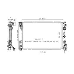 LKQ - '12-'15 Mercedes C250, '12-'15 Mercedes SLK250, '12-'16 Mercedes SLK350 Radiator