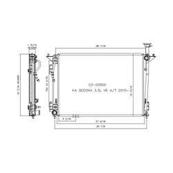 LKQ - '15-'21 Kia Sedona Radiator For 3.3l V6 With Automatic Transmission