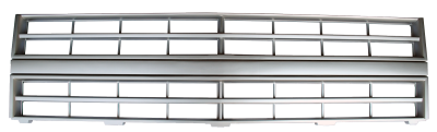 85-'87 CHEVROLET PICKUP C10 GRILLE, ARGENT, SINGLE H/L W/O MOLDING