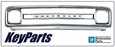 69-70 C10 GRILLE SHELL W/CHEVROLET LETTERING (GM LICENSED) OE 03985054