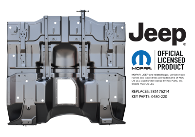 '87-'95 JEEP WRANGLER FULL FLOOR PAN ASSEMBLY, REPLACES 55176214
