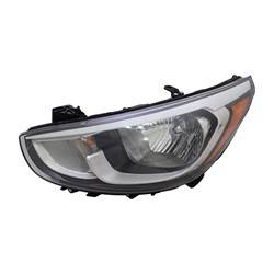 '15-'17 Hyundai Accent Driver Side Halogen Headlight Assembly