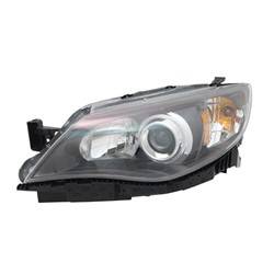 '08-'11 Subaru Impreza Driver Side Black Halogen Head Light Assembly