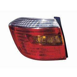 '10 Toyota Highlander Driver Side Tail Light Assembly