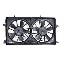 '14-'19 Chevrolet Silverado 1500, '15-'20 Chevrolet Suburban, '15-'20 Chevrolet Tahoe, '14-'19 GMC Sierra 1500, '15-'20 GMC Yukon, '15-'20 GMC Yukon XL Radiator And Condenser Fan Assembly With Two Fans Side By Side Plastic And Aluminum