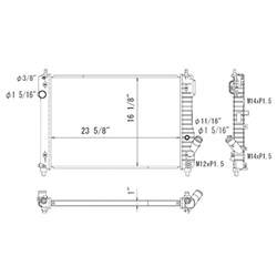 '09-'11 Chevrolet Aveo, '09-'11 Chevrolet Aveo5, '09 Pontiac G3, '09 Pontiac G3 Wave Radiator