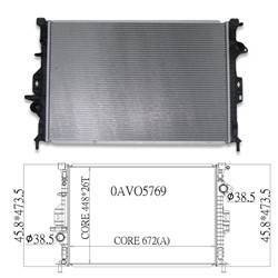 '07-'16 Volvo S80, '08-'16 Volvo XC70, '08-'15 Land Rover LR2, '12-'19 Land Rover Range Rover Evoque, '11-'18 Volvo S60, '10-'16 Volvo XC60 Radiator