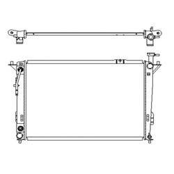 '10-'12 Hyundai Santa Fe, '11-'13 Kia Sorento Radiator