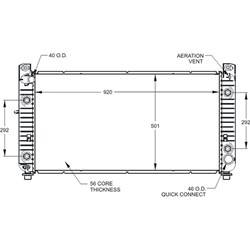 '03-'06 Chevrolet Silverado 2500 HD, '03-'06 Chevrolet Silverado 3500, '03-'06 Chevrolet Suburban 2500, '03-'06 GMC Sierra 2500 HD, '03-'06 GMC Sierra 3500, '03-'06 GMC Yukon XL 2500 Radiator
