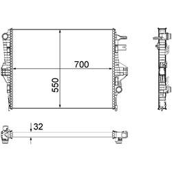 '11-'17 Volkswagen Touareg Radiator