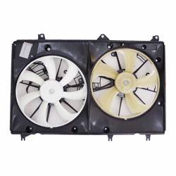 '10-'13 Toyota Highlander Radiator And Condenser Fan Assembly With Two Fans Side By Side With Module